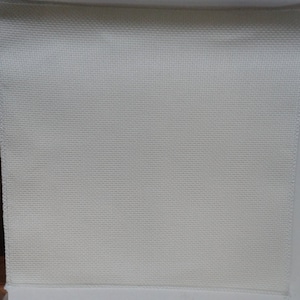 WHITE  14ct Aida end of roll,   11&quot;x 39&quot; (27cm X 100cm) each for DMC. Anchor / Ariadna threads