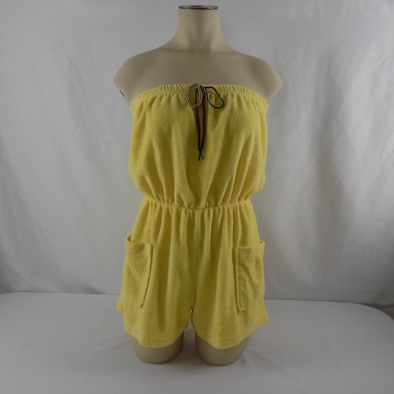 Vintage Gloria's Fashion Yellow Terrycloth Straple