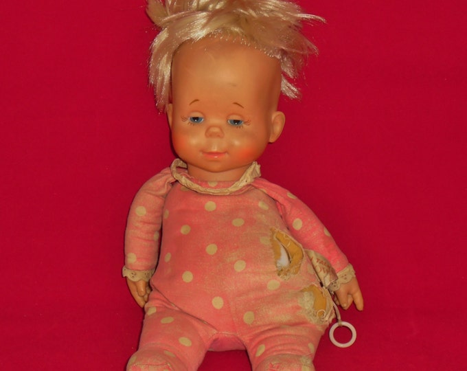 Vintage 60's I Talk Drowsy baby doll poor condition Etsy