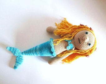 Fairy Tale Doll - Mermaid Doll - Handmade Mermaid Amigurumi -Crochet Mermaid Doll - Mermaid Softies - Mermaid Plush - Stuffed Mermaid Doll