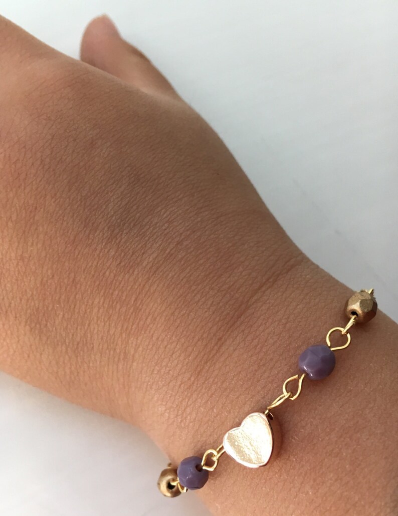 Heart Bracelet Little Girl Bracelet Toddler Bracelet Little Etsy