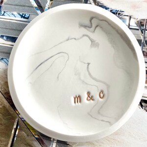 Personalized Ring Dish, Wedding Ring Dish, Bride to be gift, Anniversary gift for wife, Groom gift from bride, Custom Wedding ring holder