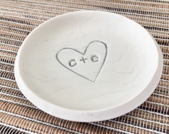 Personalized Jewelry Dish, Wedding Ring Dish, Engagement and Anniversary Gift