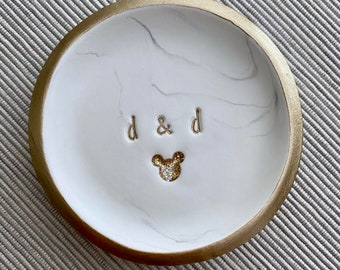 Disney ring dish, Disney Engagement, Disney Wedding, Personalized ring dish,Engagement gift, wedding gift, Mickey Dish, Disney Couples Gift