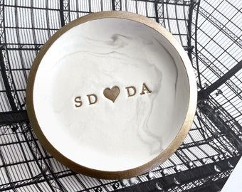 Engagement Ring Dish, Personalized Ring Dish, Wedding Ring Dish, Jewelry Dish, Engagement Gift