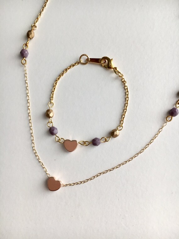 Toddler Necklace and Bracelet Set Girl Jewelry Toddler Etsy