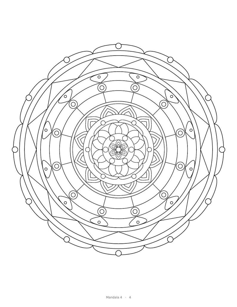 Mandala Coloring Book for Adults, 20 Printable Mandala Art Coloring