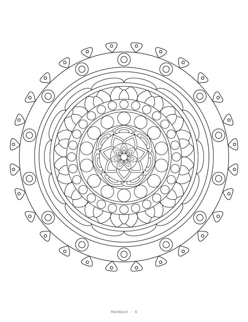 Mandala Coloring Book for Adults, 20 Printable Mandala Art Coloring