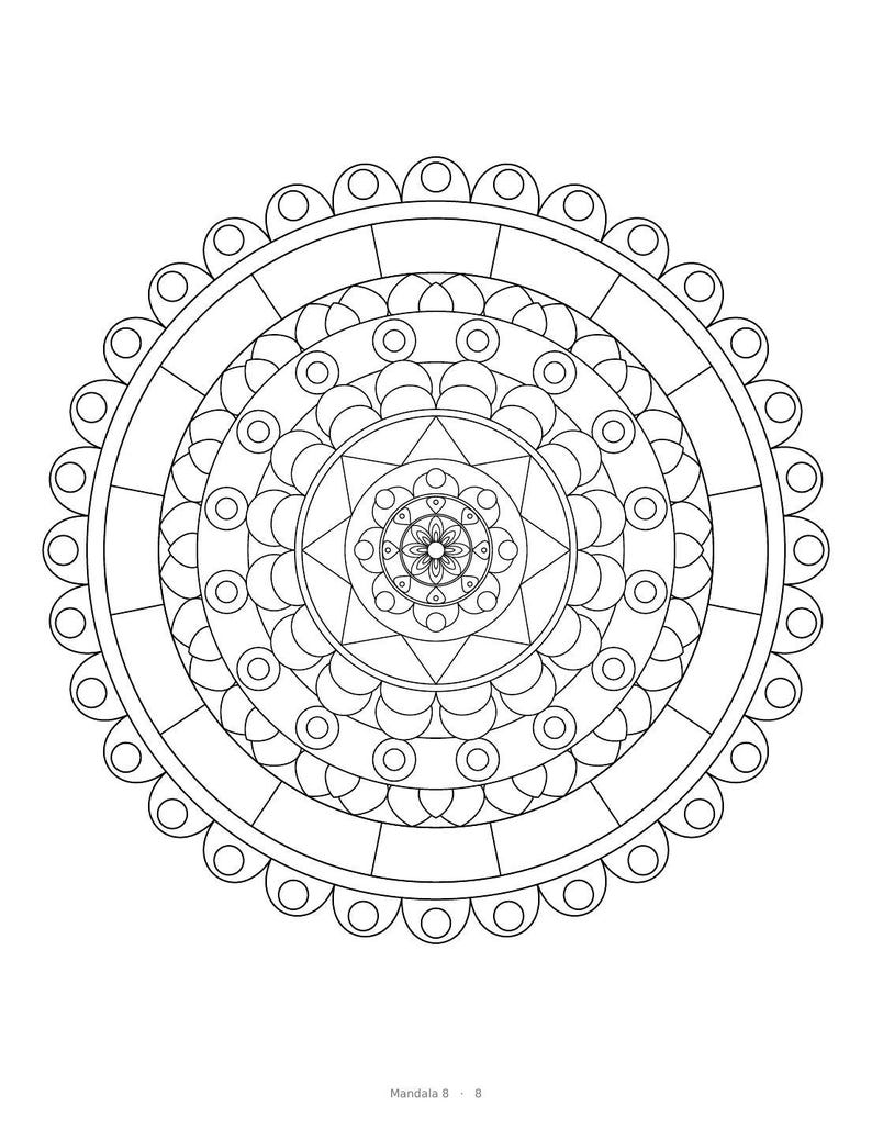 Mandala Coloring Book for Adults, 20 Printable Mandala Art Coloring