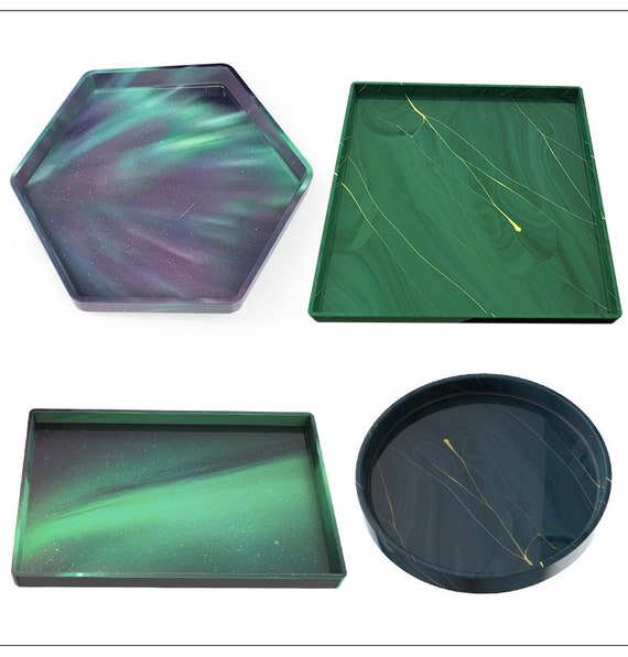 large resin molds shiny epoxy tray,including