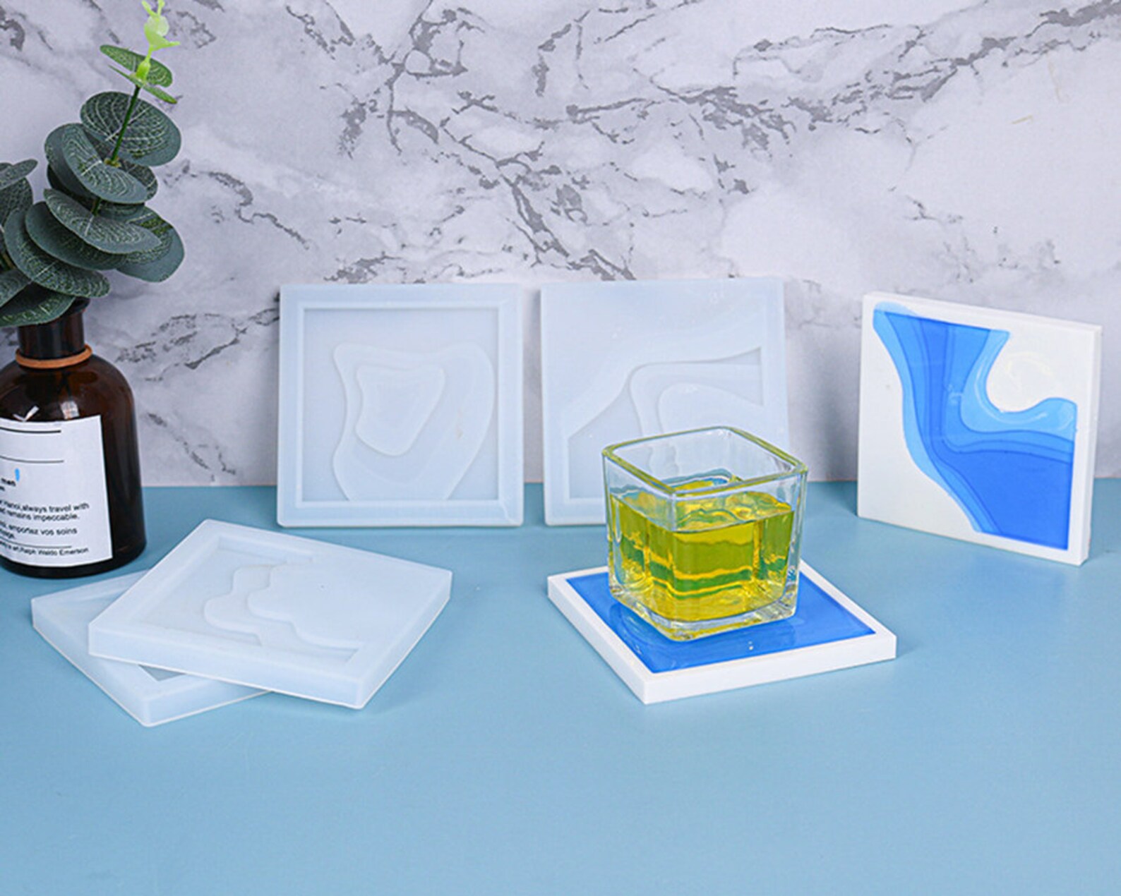 Epoxy Resin Molds Art Craft Silicone New Moulds DIY Square Island