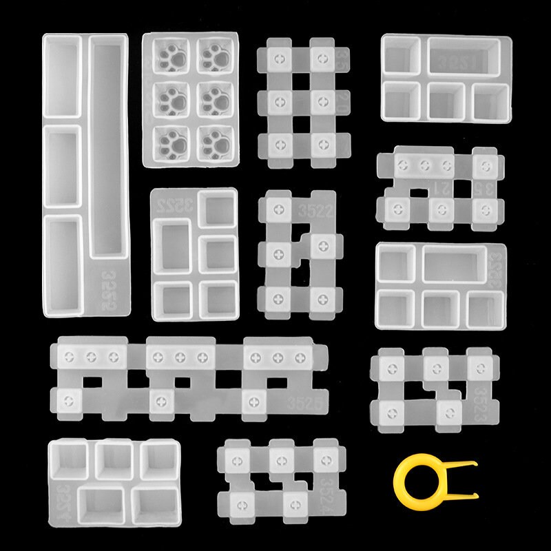 7 Stampi In Silicone Per Keycap Resina, Per Tastiere Meccaniche Con Asse Trasversale, Inclusi Estrattore, Forme Marine