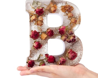 6-Inch Large Letter Resin Mold Silicone, 3D Capital Alphabet Epoxy resin candle diy Mould for Birthday Party Home Decoration gift for she