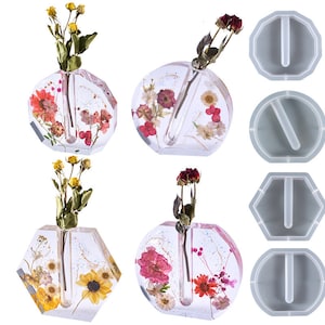 Epoxy Resin DIY Art  Vase Mold Epoxy Vase Silicone Mold Resin  flower arrangement for Home Office Desktop Decoration
