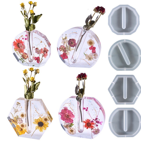 Epoxy Flower Vase Etsy