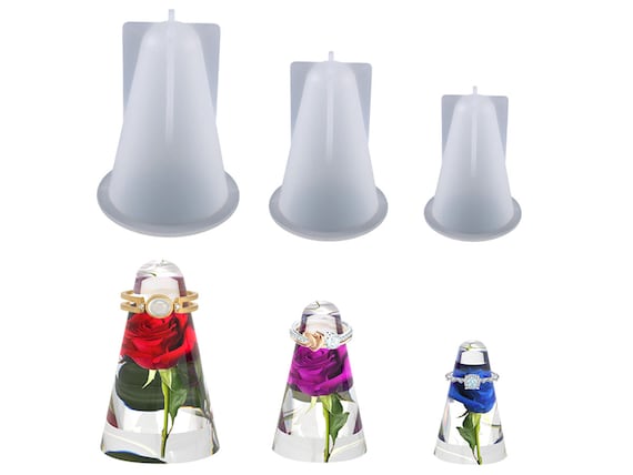 3Pcs Ring Cone Resin Mold, Shaped Holder Molds For Pyramid