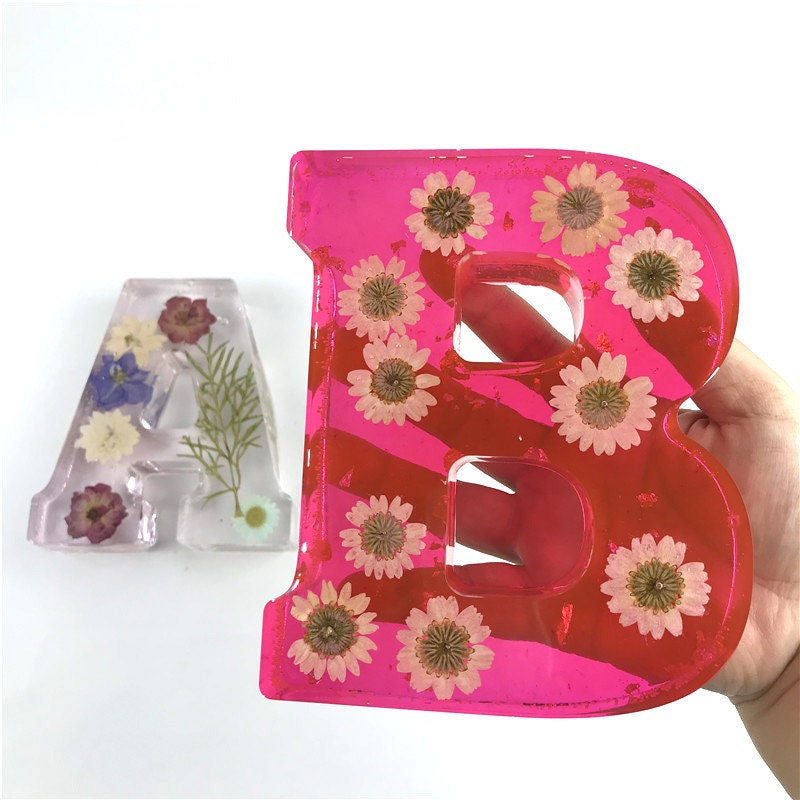 3D per decorazione fai da te in silicone Stampo per resina epossidica grande con lettera dell’alfabeto maiuscola lettere dalla A alla Z 