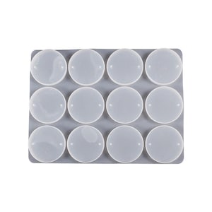 レジンペンダント、グカチャーム、エポキシジュエリー製作用の12キャビティ丸型シリコンモールド