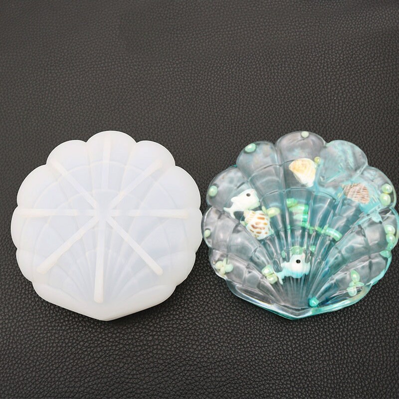 Shell Box Resin Mold, Epoxy Resin Art Material Jewelry Storage Box ...