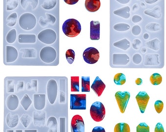 3 Pack Ocean Style Resin Molds,Island Silicone Molds, Jewelry Epoxy Resin  Molds for Pendant, Necklace, Earring,Resin Crafts Ornament DIY