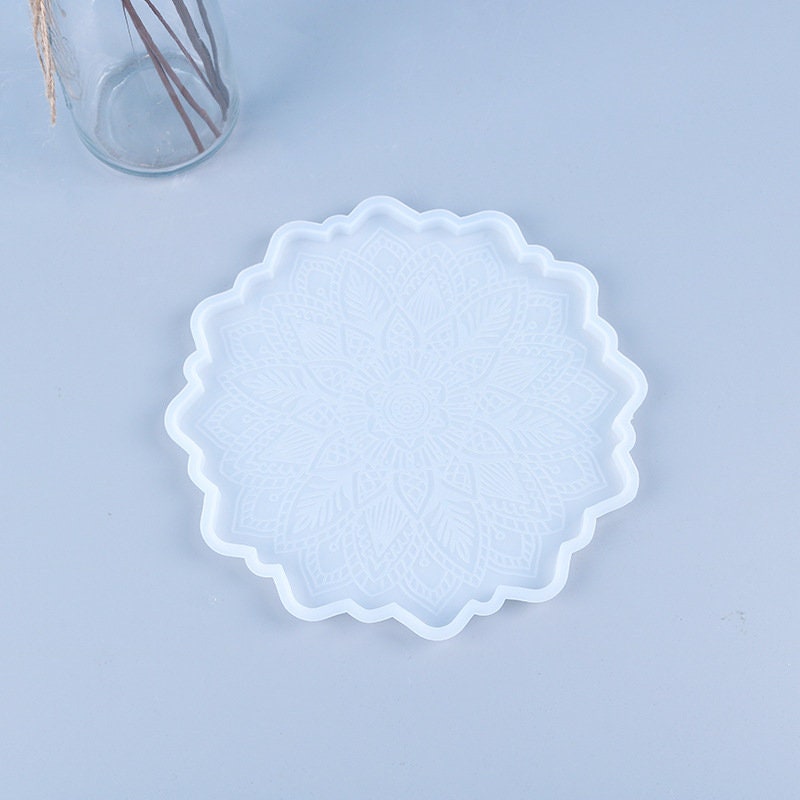 AFUNTA Epoxidharz-Gussformen Set – 2 Untersetzer- & 2 Schlüsselanhänger-Formen Aus Silikon | Für DIY & Handwerk