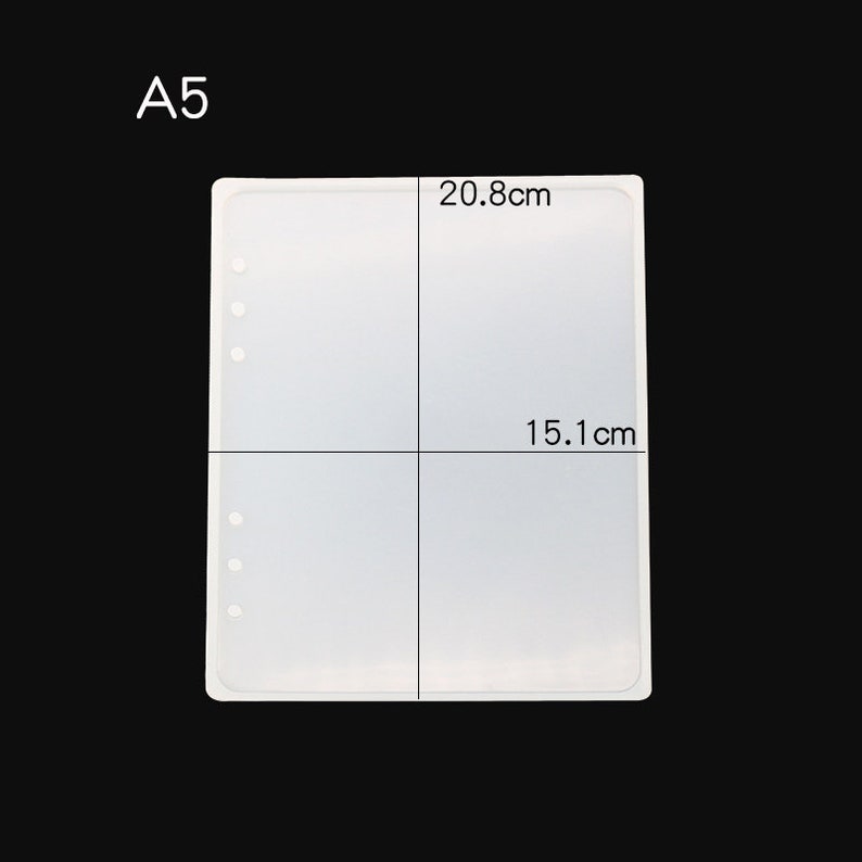 May include: A5 size clear silicone mould for resin casting, measuring 20.8 cm by 15.1 cm.