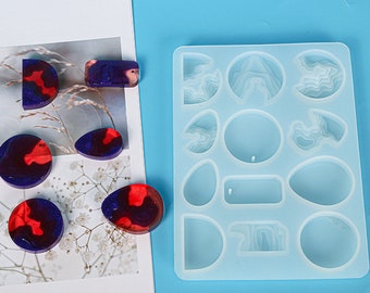 Aabellay 4-teiliges Epoxidharz-Silikonformen-Set – Für Schmuck, Cabochons, Anhänger (22 Verschiedene Formen)