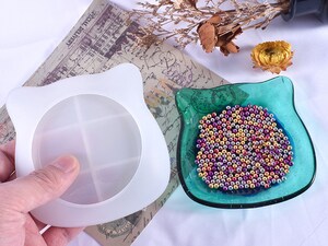 Moule En Silicone En Forme De Chat Pour Plateau à Bijoux En Résine - DIY Déco Et Artisanat - Résistant Four Et Lave-vaisselle