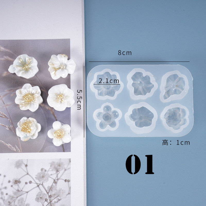 Epoxy Resin Diy Molds Flower Collection Small Daisy Earrings Etsy