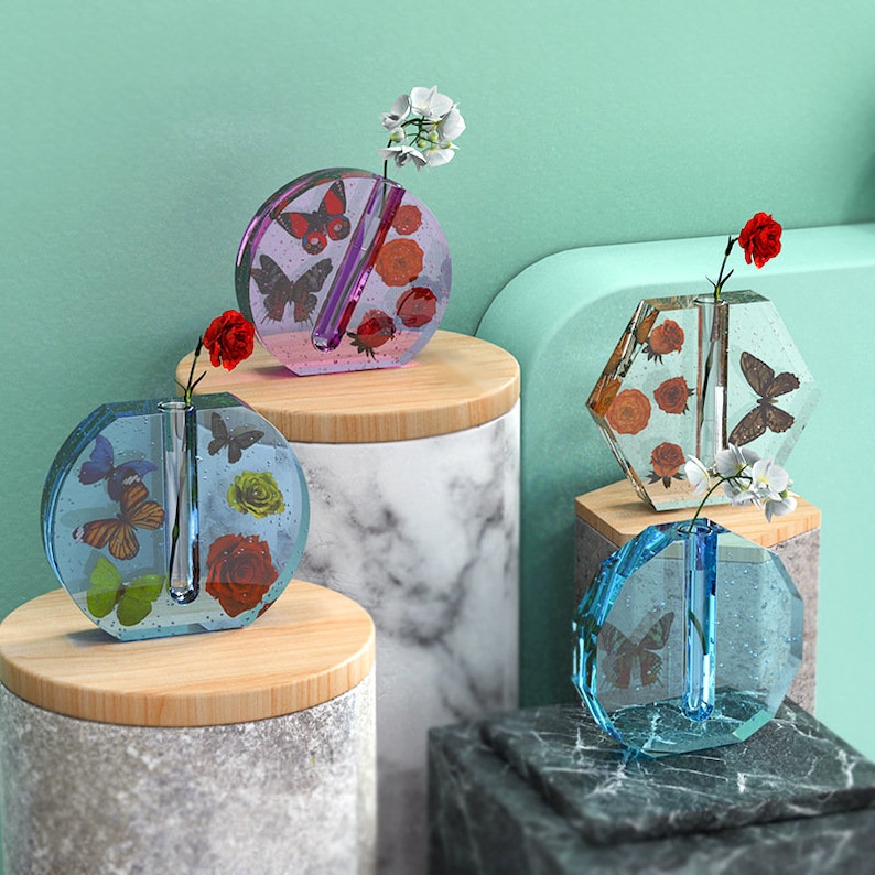 Epoxy Resin DIY Art Vase Mold Epoxy Vase Silicone Mold Resin Etsy