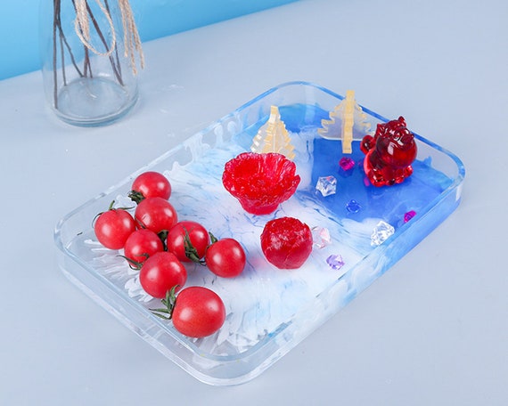 Rectangle Flat Platter Mold, Resin Crafting Wall Hanging Mould