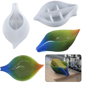 Silikon Seifenschale ResinForm Oval Drain Seifendose mit Löchern Epoxidharz Kunst Gießform Home Organizer für Kunstbedarf Ideales Geschenk