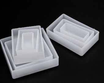 Cuboid Silicone Mold Set, Resin & Candle Making (11pcs)