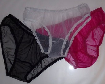 Sheer Nylon Vintage Style Panties Sissy Burlesque Sheer Nylon Vintage Style Panties Sissy Burlesque