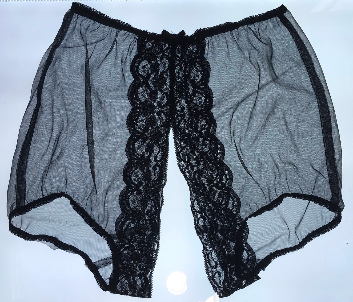 sheer nylon Panties crotchless sissy burlesque | Etsy