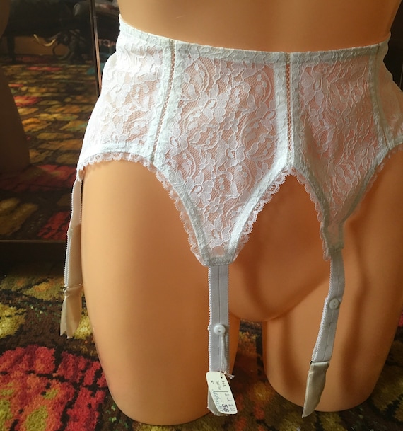 Vintage Rosy nylon garter belt untagged burlesqu