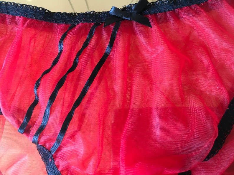 Sheer nylon ribbon burlesque vintage panties fetish sissy | Etsy