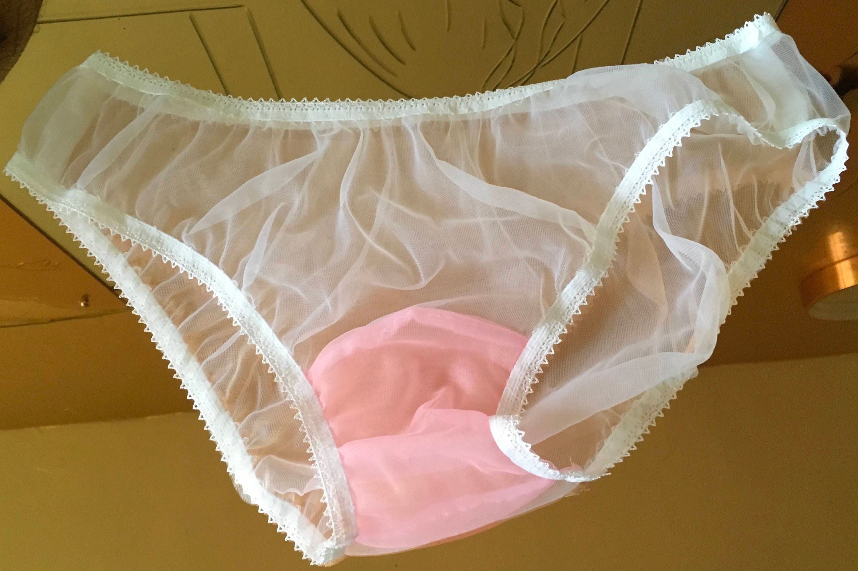 sheer nylon panties.