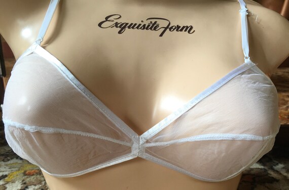 Vintage 60’s s sheer white tulle bra bralette by L
