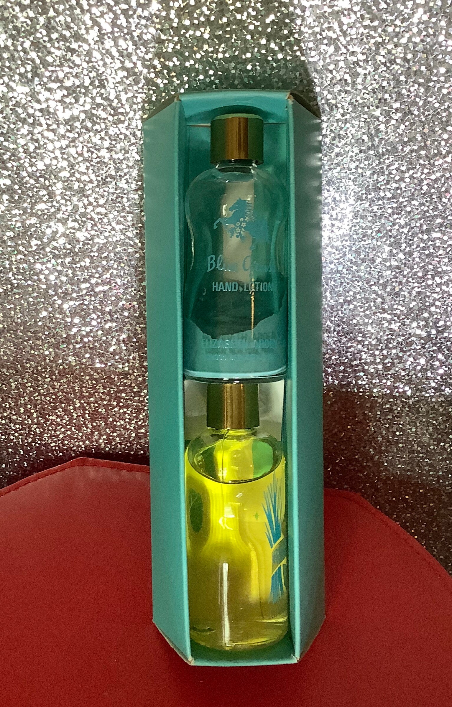 Vintage Elizabeth Arden Blue Grass gift set Etsy