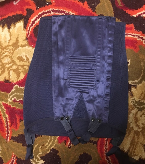 vintage 50's blue satin boned girdle