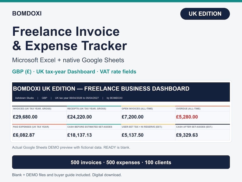 Freelance Invoice & Expense Tracker — UK Edition