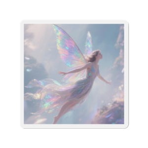 Magical Fairy Die-Cut Magnets, Dreamy Home Decor, Gift for Fairytale Lovers, Refrigerator Magnet, Fantasy-Themed Collectibles