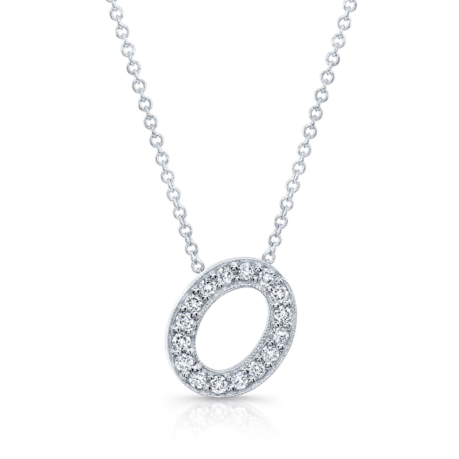 Platinum Diamond Initial Pendant Letter 