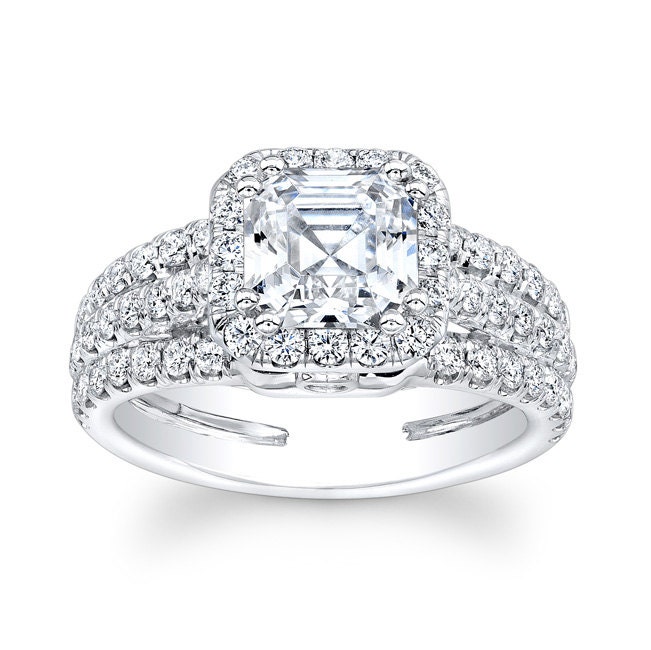 Ladies Platinum diamond engagement ring 1.10 ctw GVS2 Etsy