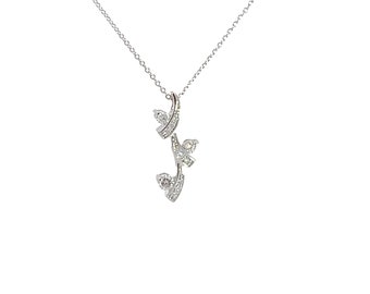 Platinum fashion diamond pendant 1/3 ctw