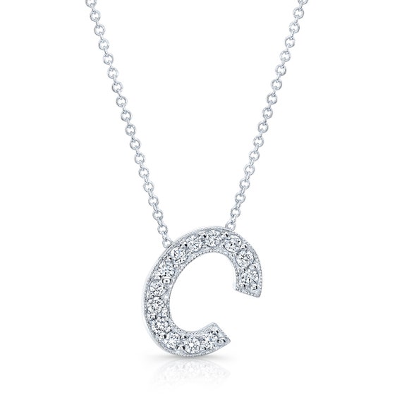 Letter c diamond necklace online