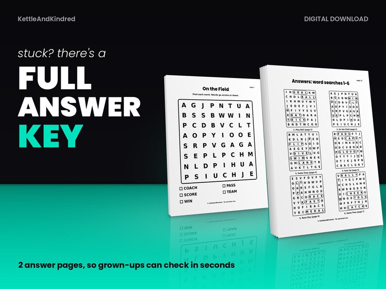 Sports Word Search for Kids, Printable Ball Game Puzzles, Easy and Hard ...