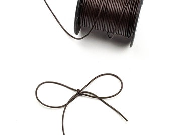 Dark Brown Leather Cord, 1mm or 2mm, Various Lengths,  Round Thong for Jewellery, Crafts, Lacing, Re-enactments
