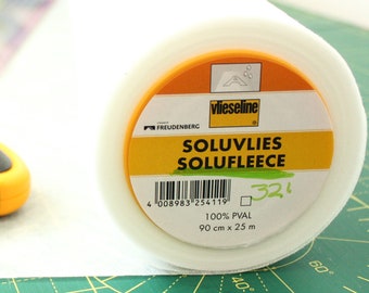 Water Soluble Embroidery Stabiliser, Various Lengths Vlieseline 321 Soluvlies  Solufleece Embroidery Backing Width 90cm